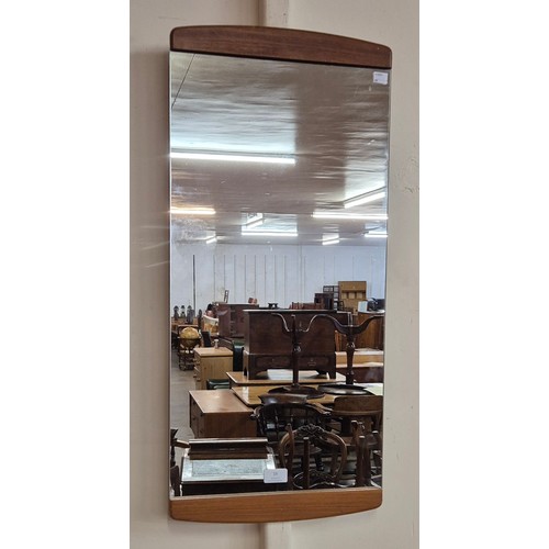 16 - A teak rectangular framed mirror