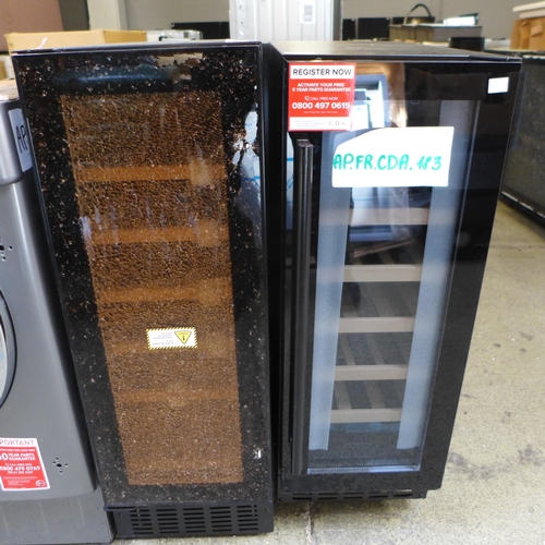 4093 - 2x Mixed 30cm Wine Coolers inc viceroy/CDA ( one door damaged) (552-112, 228) *This lot is subject t... 