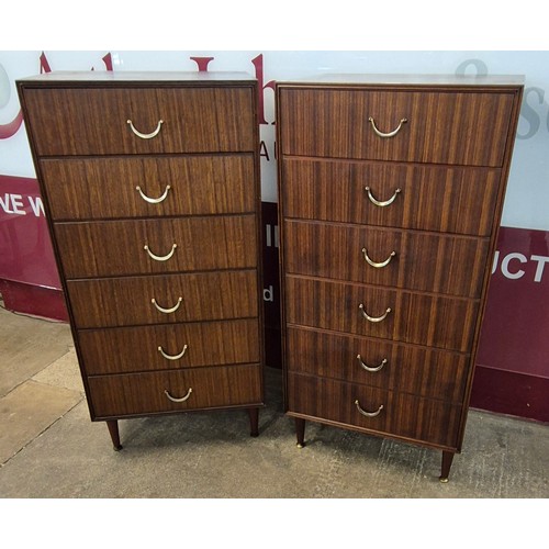 26 - A pair of Meredew afromosia chests of drawers