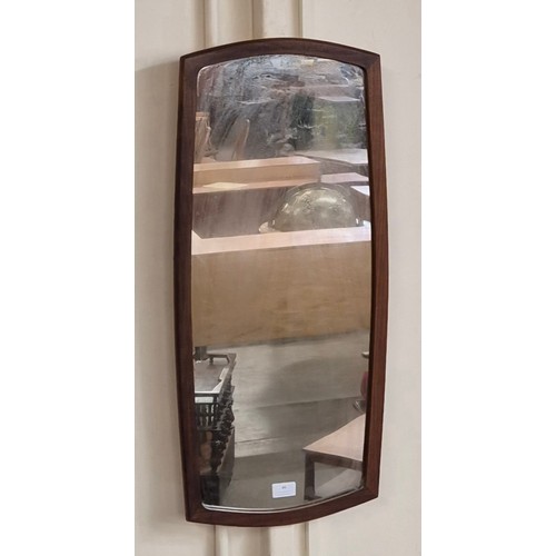 46 - A teak rectangular framed mirror