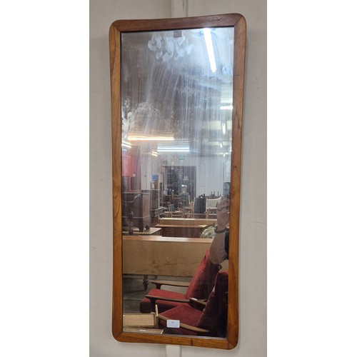 48 - A teak rectangular framed mirror