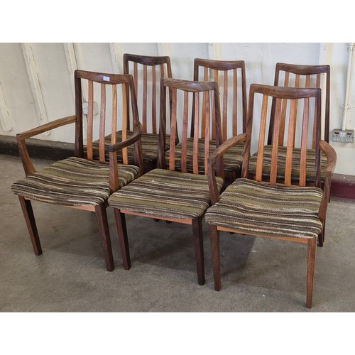 57 - A set of six G-Plan Fresco teak dining chairs