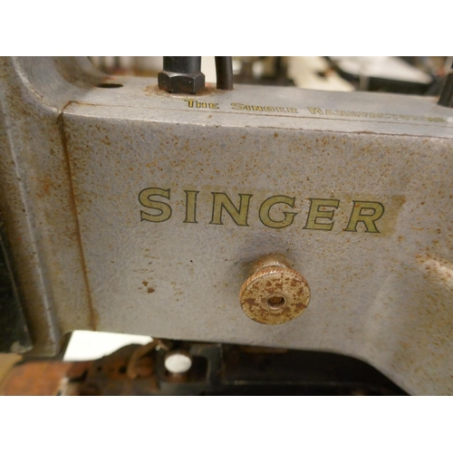 2153 - An industrial Singer button machine