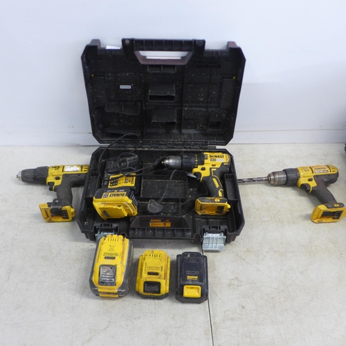 2009 - A quantity of DeWalt equipment including: a Dewalt DCD778 18v drill in case with battery and charger... 