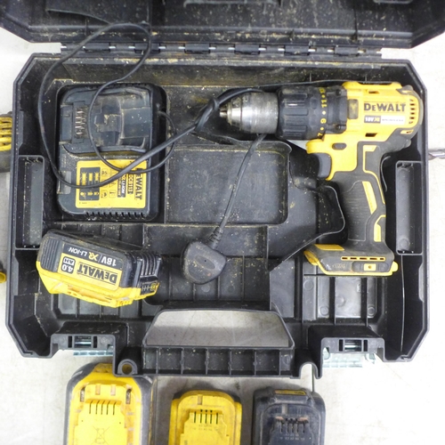 2009 - A quantity of DeWalt equipment including: a Dewalt DCD778 18v drill in case with battery and charger... 