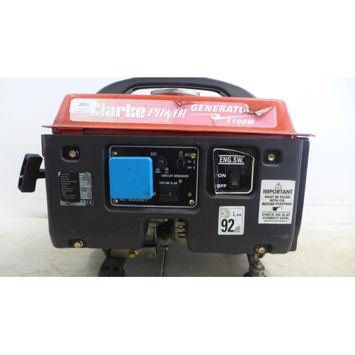 2011 - A Clarke Power G1200 generator -1100W, 240v