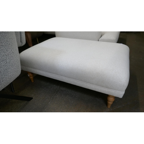 1465 - An oatmeal upholstered large footstool, brand new