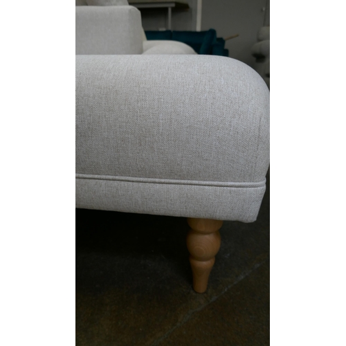 1465 - An oatmeal upholstered large footstool, brand new