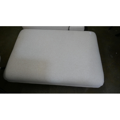 1465 - An oatmeal upholstered large footstool, brand new