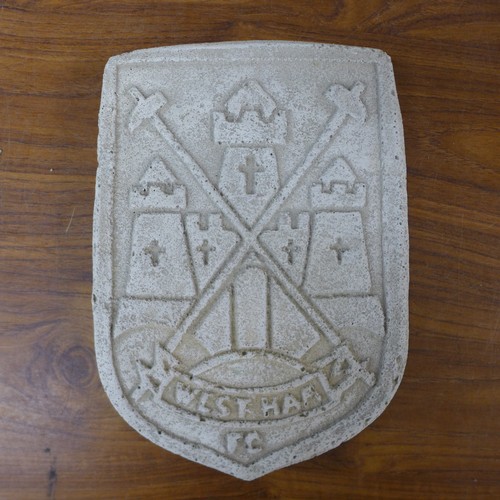 2189A - A stone effect concrete West Ham FC wall plaque