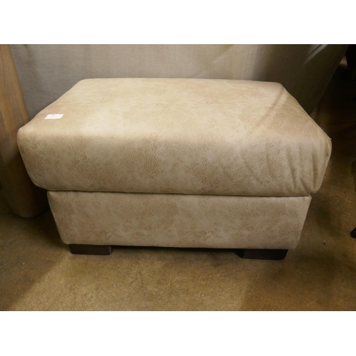 1336 - A stone Alcantara footstool, brand new