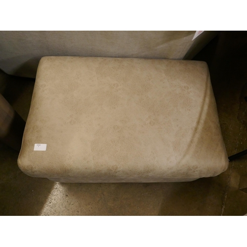 1336 - A stone Alcantara footstool, brand new