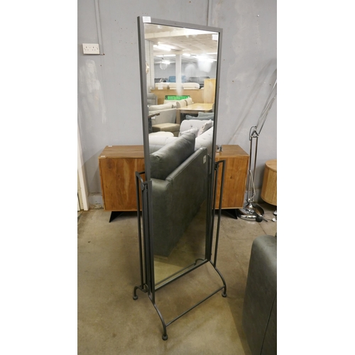 1355 - A metal framed cheval mirror