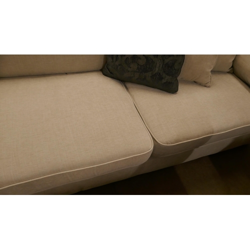 1374 - A Barker & Stonehouse grey upholstered corner sofa with contrasting scatter cushions, ex display RRP... 