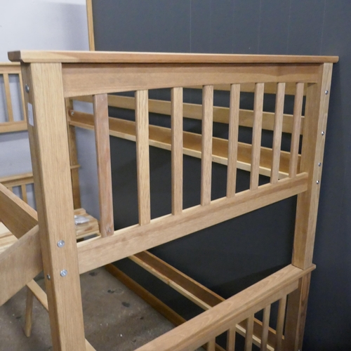 1398 - Pine bunkbeds, single top bunk, 4ft bottom bunk *This lots is subject to Vat