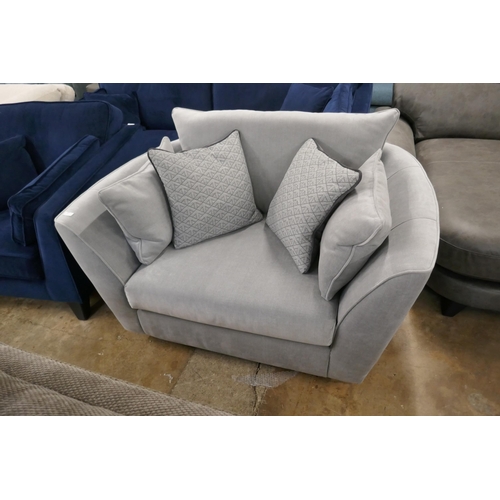 1410 - A Barker & Stonehouse grey upholstered loveseat, brand new RRP £1129