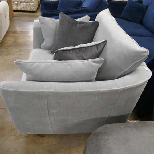 1410 - A Barker & Stonehouse grey upholstered loveseat, brand new RRP £1129