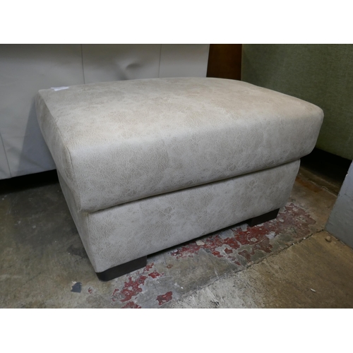 1419 - A stone Alcantara footstool, brand new