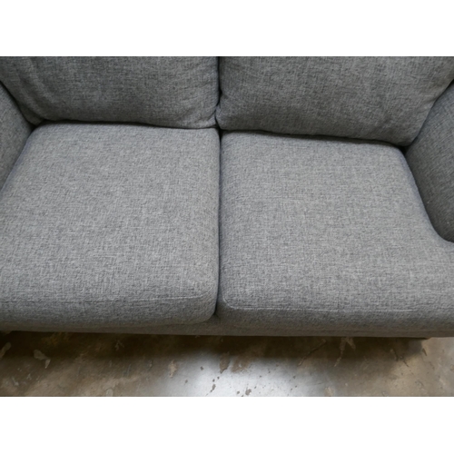 1421 - A grey weave compact two seater sofa, brand new RRP £449