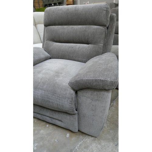 1424 - A mink textured velvet manual reclining two seater sofa and manual reclining armchair, brand new