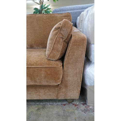 1433 - A Barker and Stonehouse terracotta textured velvet 2.5 seater sofa, brand new RRP £1035