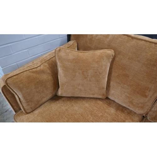 1433 - A Barker and Stonehouse terracotta textured velvet 2.5 seater sofa, brand new RRP £1035