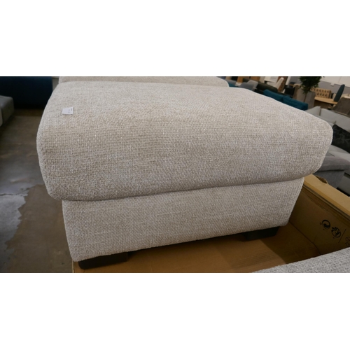 1435 - An oatmeal weave footstool, brand new