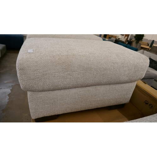 1437 - An oatmeal weave footstool, brand new