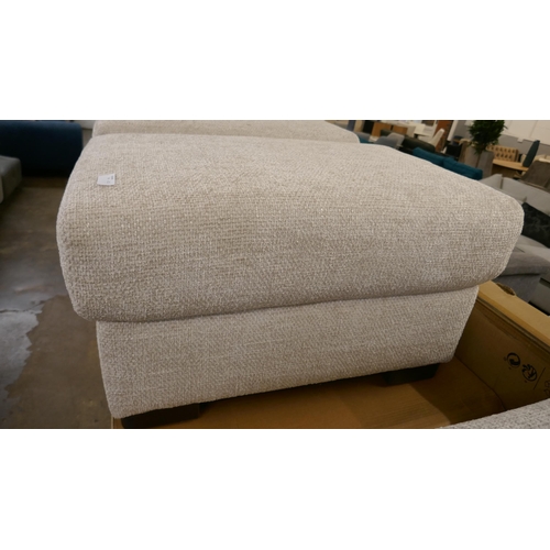 1438 - An oatmeal weave footstool, brand new