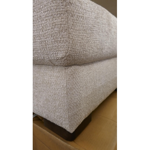 1438 - An oatmeal weave footstool, brand new