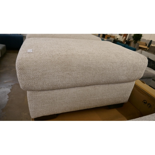 1439 - An oatmeal weave footstool, brand new