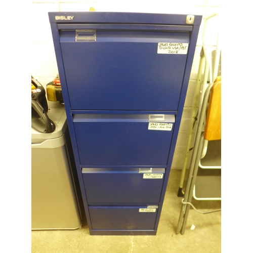 2146A - A Bisley blue metal filing cabinet