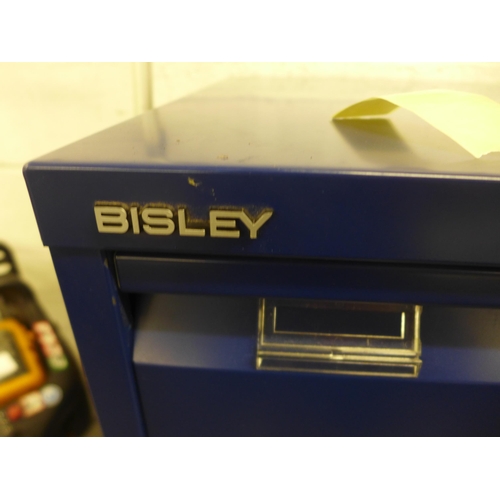 2146A - A Bisley blue metal filing cabinet