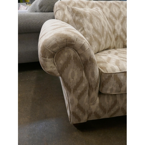 1454 - An oatmeal and copper weave loveseat, brand new RRP £799