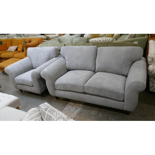 1462 - A grey flecked 2.5 seater sofa and armchair - brand new RRP £1248