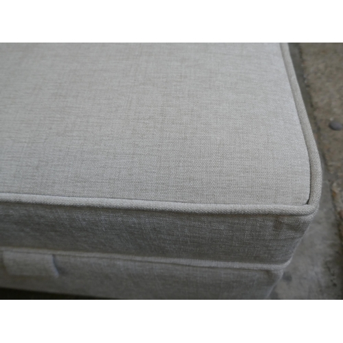 1466 - A light grey storage footstool, brand new