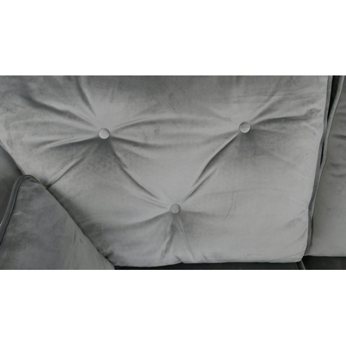 1480 - A grey velvet Hoxton two seater sofa, brand new RRP £779