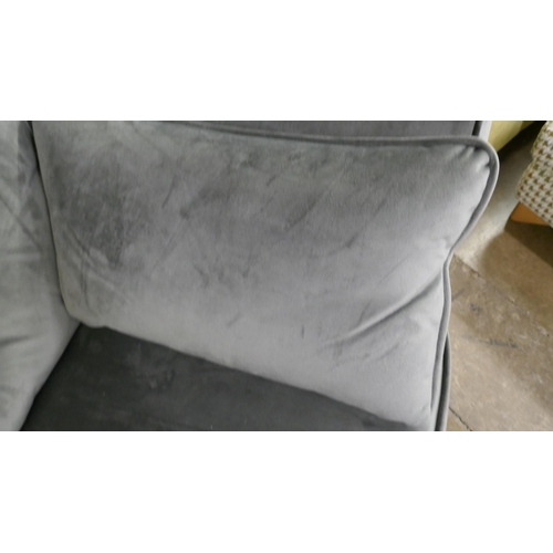 1480 - A grey velvet Hoxton two seater sofa, brand new RRP £779