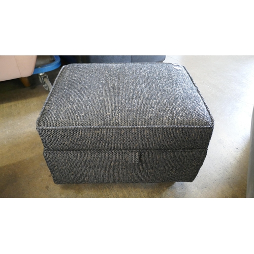 1486 - A black and gold storage footstool, brand new