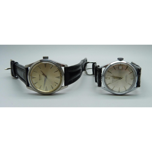 1067 - Two vintage wristwatches; Record de Luxe and Charles Bright