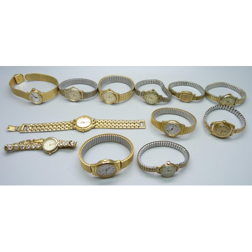 1078 - A collection of lady's wristwatches