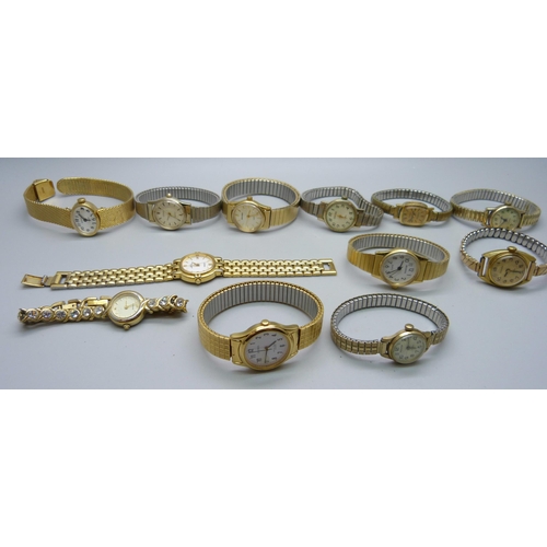 1078 - A collection of lady's wristwatches