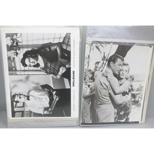 611 - A collection of lobby cards and celebrity photographs including Abbott & Costello, Elvis Presley, Da... 