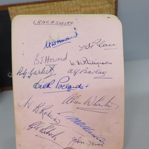 627 - Cricket; Don Bradman, an autograph album with mid 20th century cricket signatures including Australi... 