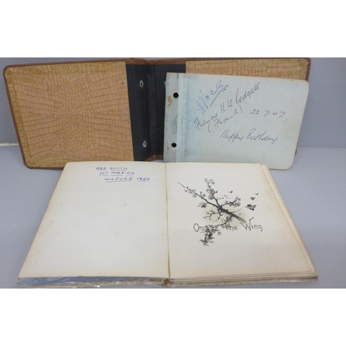 627 - Cricket; Don Bradman, an autograph album with mid 20th century cricket signatures including Australi... 