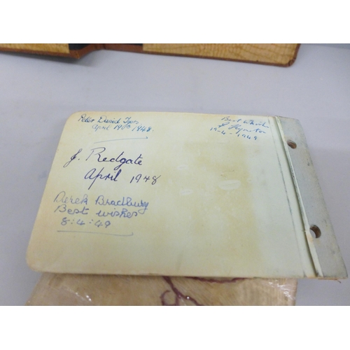 627 - Cricket; Don Bradman, an autograph album with mid 20th century cricket signatures including Australi... 