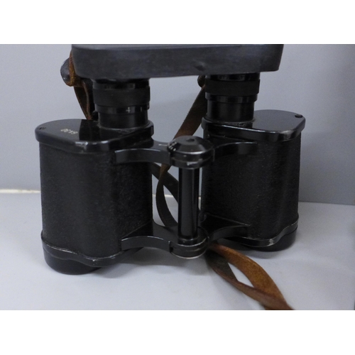 629 - A French pair of Lumiere Paris binoculars, cased and a pair of 6x30 binoculars