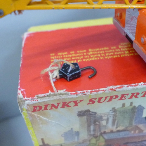 641 - A Dinky Supertoys 972 20 Ton lorry mounted crane, a 661 box and a Politoys Micro miniature Austin A/... 