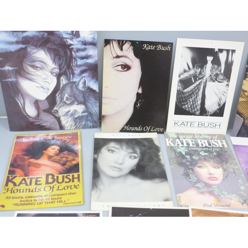 643 - Fourteen Kate Bush postcards, and a 'Z cards' ltd printed card