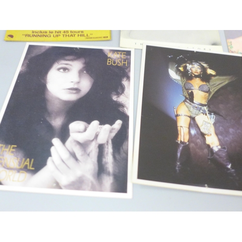 643 - Fourteen Kate Bush postcards, and a 'Z cards' ltd printed card